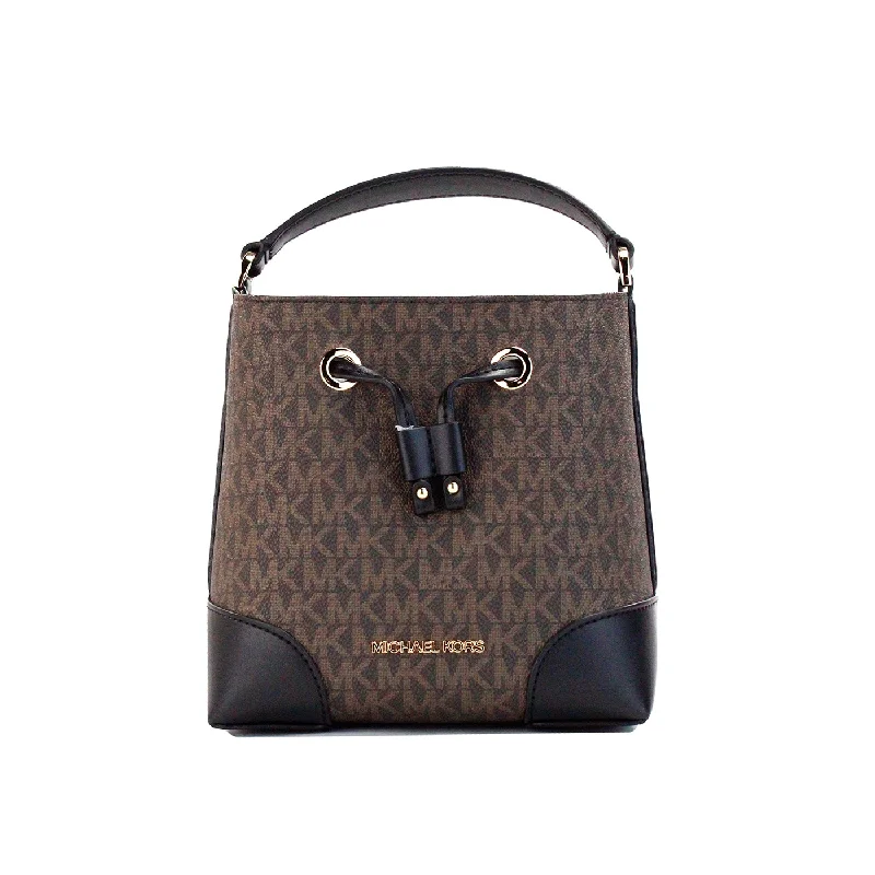 Plus - size Women's Crossbody Bag in Burgundy for Ample StorageMichael Kors Mercer Small Signature Leather Bucket Crossbody Women's Bag Plus - size Women's Crossbody Bag in Burgundy for Ample StorageMichael Kors Mercer Small Signature Leather Bucket Crossbody Women's Bag
