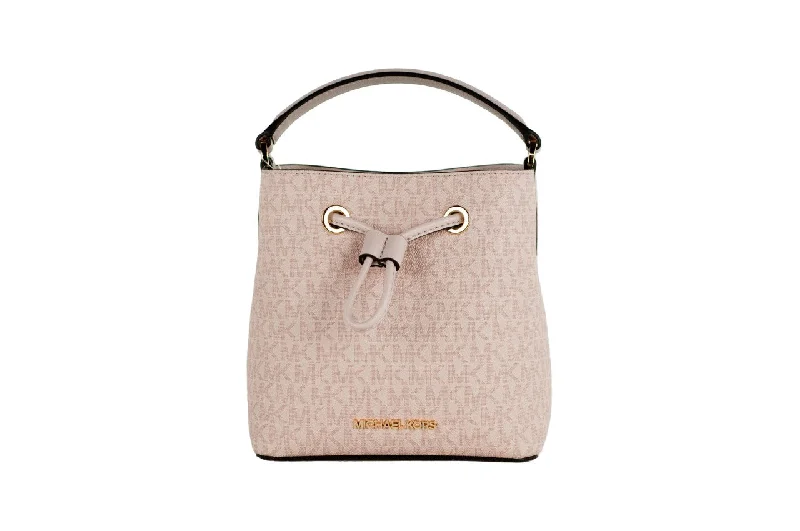 Suede Crossbody Bag in Olive Green for Fall Fashion StatementsMichael Kors Suri Small Powder Blush Signature PVC Bucket Crossbody Women's Handbag