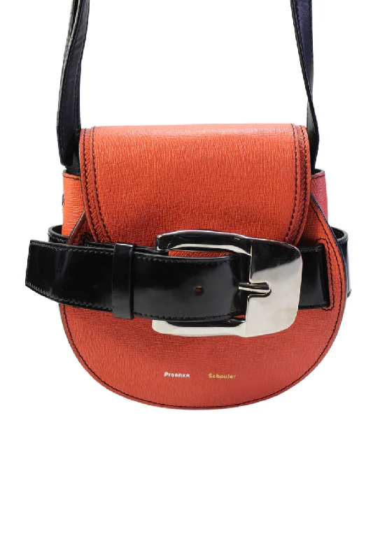 Straw Crossbody Bag in Natural Color for Beach Vacations and Summer DaysProenza Schouler Womens Adjustable Strap Mini Buckle Crossbody Handbag Orange Straw Crossbody Bag in Natural Color for Beach Vacations and Summer DaysProenza Schouler Womens Adjustable Strap Mini Buckle Crossbody Handbag Orange