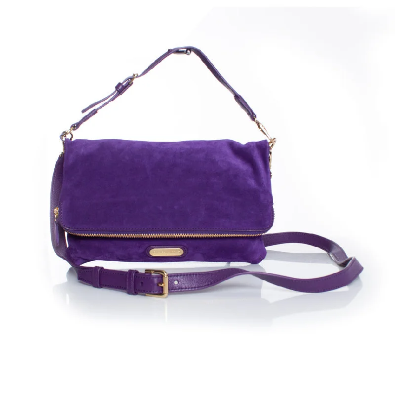 Women's Crossbody Bag with Chain Strap in Gold for a Glamorous TouchPurple suede crossbody bag Women's Crossbody Bag with Chain Strap in Gold for a Glamorous TouchPurple suede crossbody bag