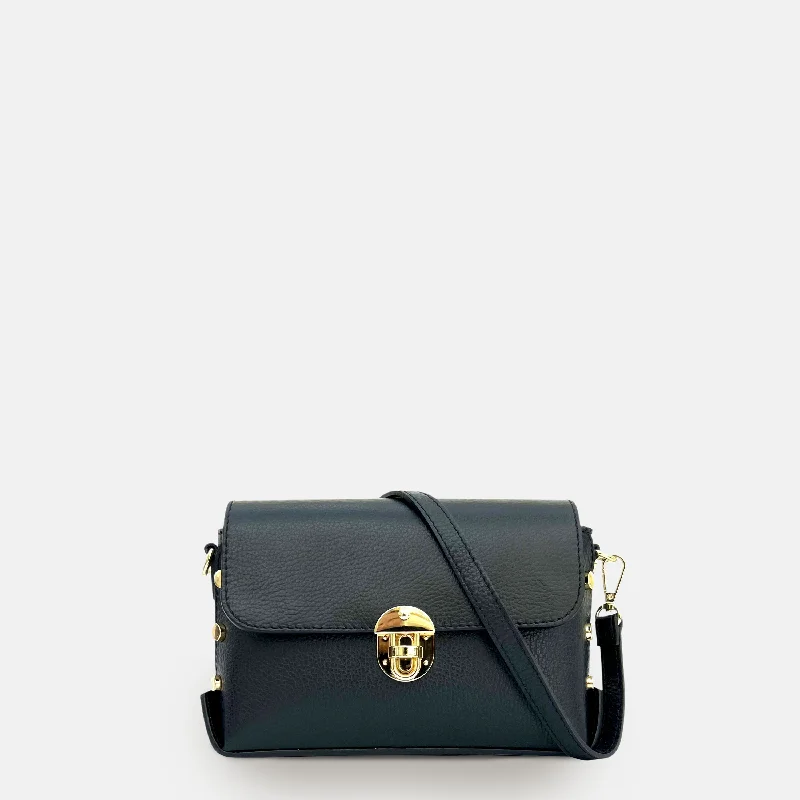 Women's Crossbody Bag with Magnetic Closure in White for Quick AccessThe Bloxsome Black Leather Crossbody Bag Women's Crossbody Bag with Magnetic Closure in White for Quick AccessThe Bloxsome Black Leather Crossbody Bag