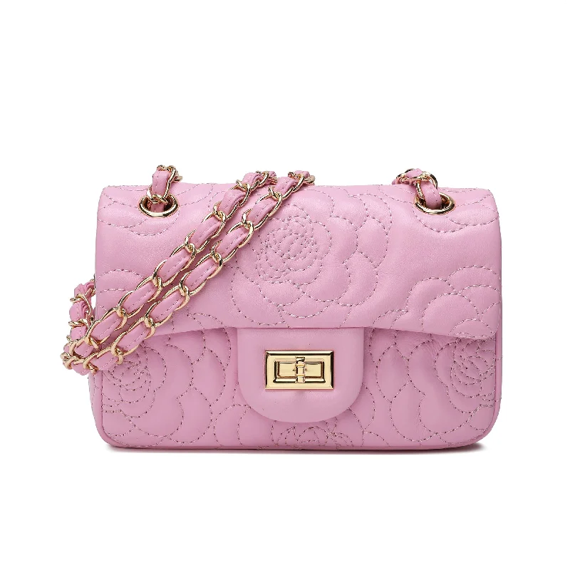 Women's Crossbody Bag with Zippered Pocket on the Back in Red for SecurityTiffany & Fred Quilted Sheepskin Crossbody Women's Crossbody Bag with Zippered Pocket on the Back in Red for SecurityTiffany & Fred Quilted Sheepskin Crossbody