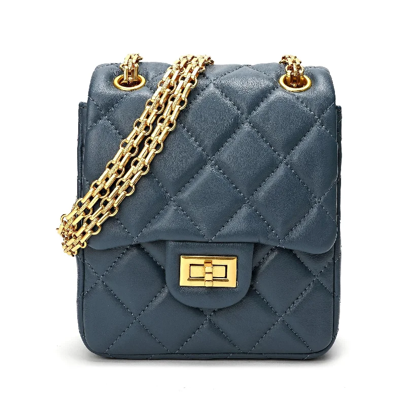 Women's Mini Crossbody Bag in Pink Velvet with Rhinestone Accents for Girls' Nights OutTiffany & Fred Quilted Sheepskin Leather Crossbody Women's Mini Crossbody Bag in Pink Velvet with Rhinestone Accents for Girls' Nights OutTiffany & Fred Quilted Sheepskin Leather Crossbody
