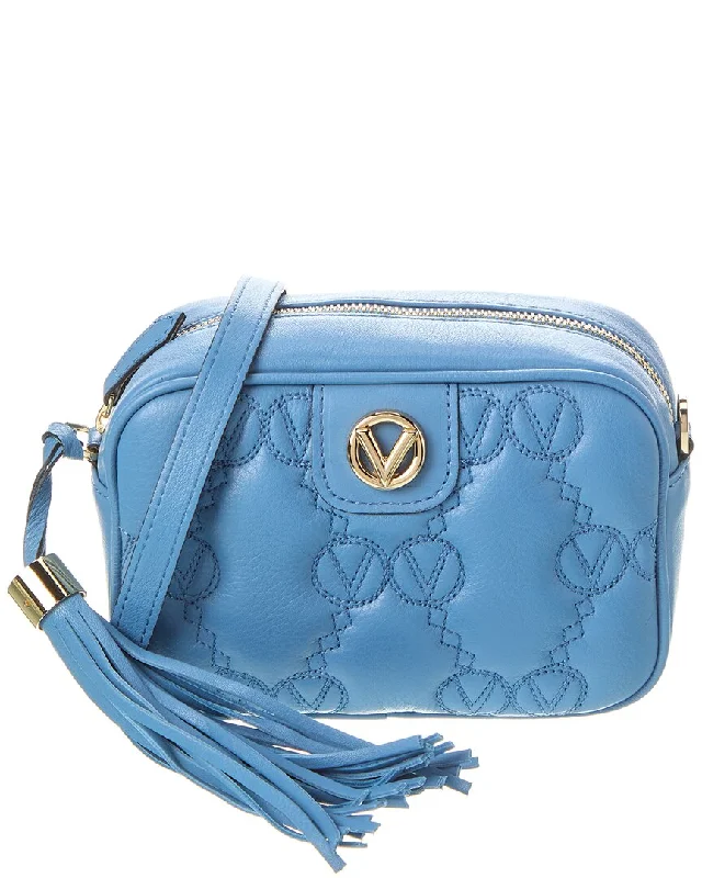 Plus - size Women's Crossbody Bag in Burgundy for Ample StorageValentino by Mario Valentino Amel Monogram Leather Crossbody