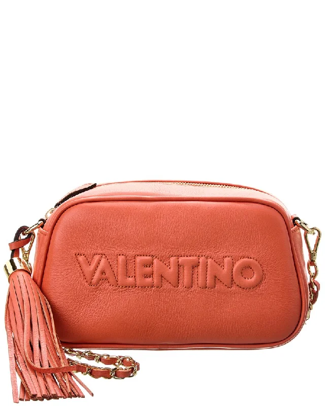 Plus - size Women's Crossbody Bag in Burgundy for Ample StorageValentino by Mario Valentino Bella Embossed Leather Crossbody Plus - size Women's Crossbody Bag in Burgundy for Ample StorageValentino by Mario Valentino Bella Embossed Leather Crossbody